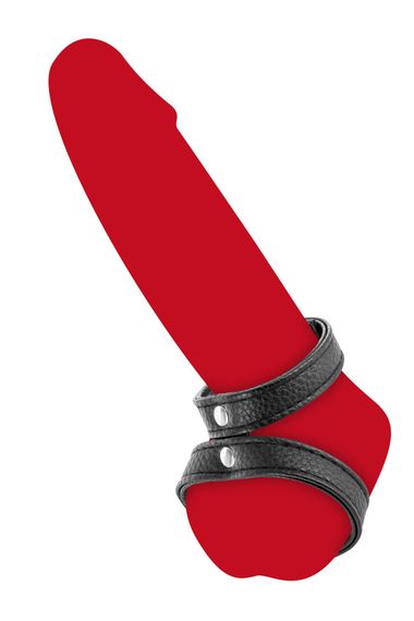 Подвійне ерекційне кільце з обхватом для мошонки Fetish Tentation Double Сockring | Зображення 1