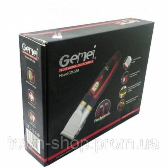 Профессиональная машинка для стрижки волос GEMEI GM-550 с двумя аккумуляторами | Зображення 1
