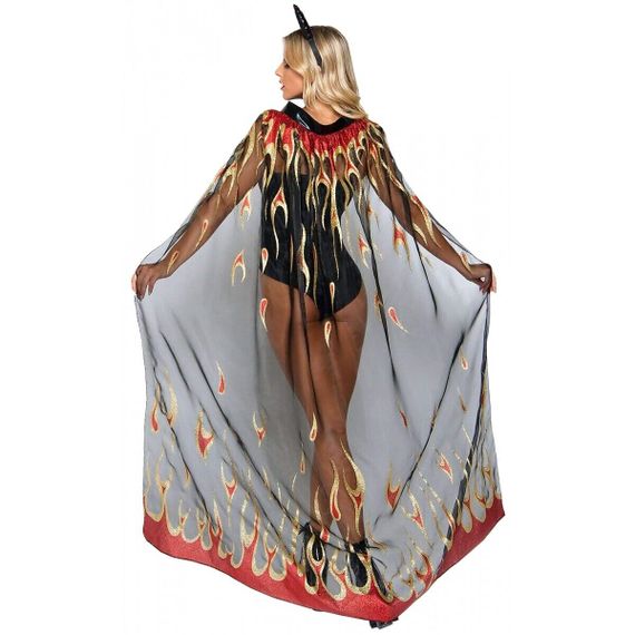 Блискуча накидка Leg Avenue Devil cape and horns O/S | Зображення 1