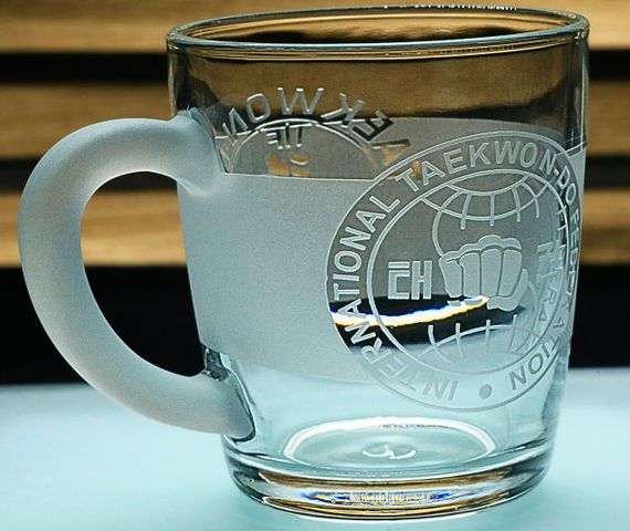 Чашка для чаю води 350 мл з гравіюванням Таеквон-До ІТФ скляна кружка подарунок для спортсмена тренера | Зображення 1