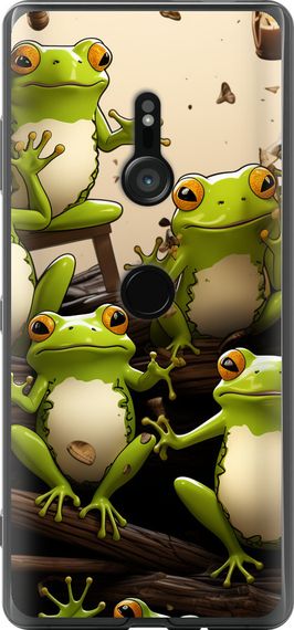 Чехол на Sony Xperia XZ3 H9436 Жабки "5656u-1540-17620"