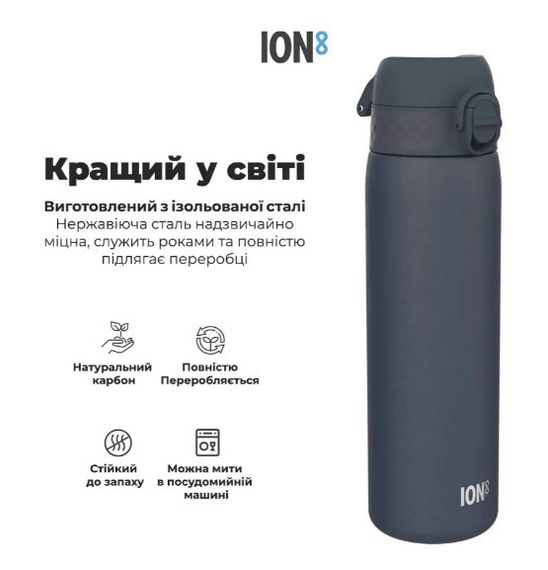 Пляшка для води металева вакуумна ION8 500 мл Vacuum Insulated Navy (I8TS500NAVY) | Зображення 1