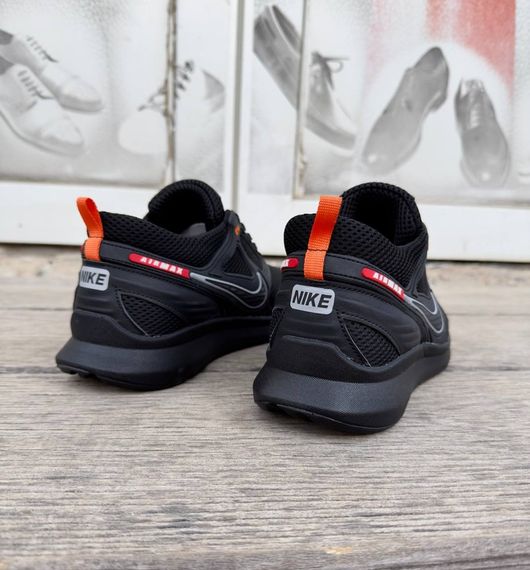 Кросівки літні сітка Nike чорні | Зображення 4