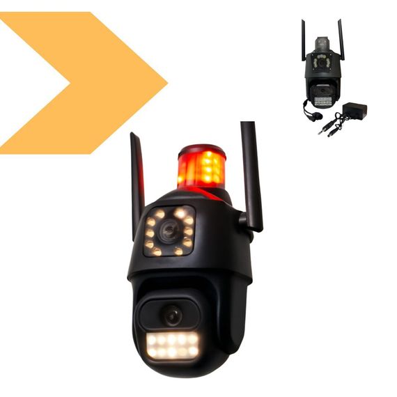 Вулична поворотна IP-камера з мигалкою 200Вт XPRO Dual Camera V21 4K 8.0MP WiFi ProHR V380 (46283-_877) | Зображення 5