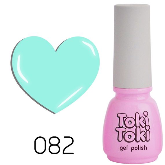 Гель-лак Toki-Toki № 082 бірюзовий із блакитним відтінком 5мл | Зображення 2
