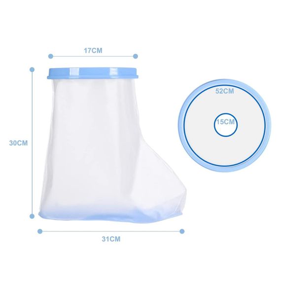 Защитный чехол для ноги при травмах, гипсе, ожогах, для взрослых, водонепроницаемый многоразовый от воды, S | Зображення 5