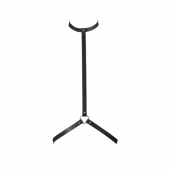 Портупея MAZE Bijoux Indiscrets з нашийником та одним перетином, чорна Sex Aura | Зображення 7