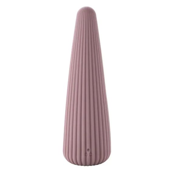 Вібратор для клітора Sweet Em Cone у формі конуса, ребристий, фіолетовий, 12,8 × 3,8 см Sex Aura | Зображення 2