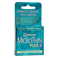 Упаковка 3шт Kimono Microthin Plus Aqua Lube