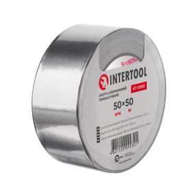 Скотч алюмінієвий термостійкий 50 м, 50 мм INTERTOOL KT-0993