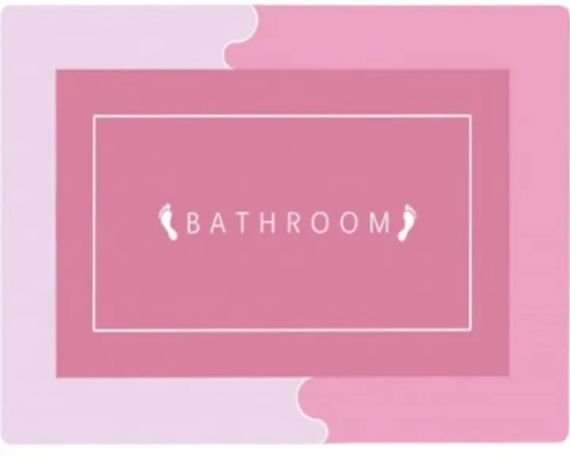 Килимок у ванну вологовбираючий суперпоглинаючий нековзний Bath Mat Super Absorbent (40х60см) рожевий
