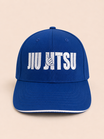Синя кепка/бейсболка TM KINTAYO з вишивкою JIU JITSU/ДЖИУ ДЖИТСУ, унісекс