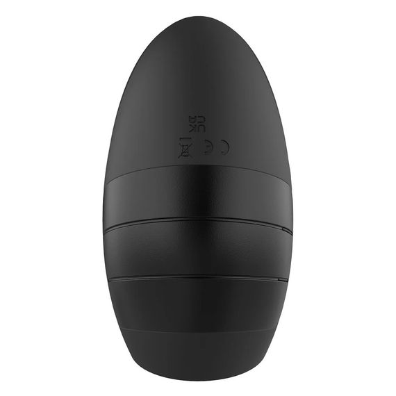 Мастурбатор з вібрацією Dream Toys Essentials, відкритий, нереалістичний, чорний, 13 см Sex Aura | Зображення 7