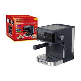 Кавоварка Еспресо зі стимером 1500Вт 15 бар Top Kitchen Tk00216 Чорна