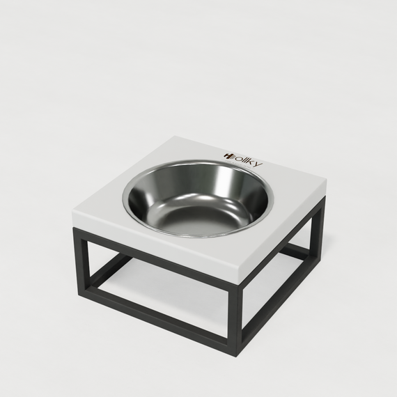 Миска на подставке для кошек и маленьких собак Hollky Base Solo S (1 × 0,45 л) Solo S-18187-GRWH | Зображення 2