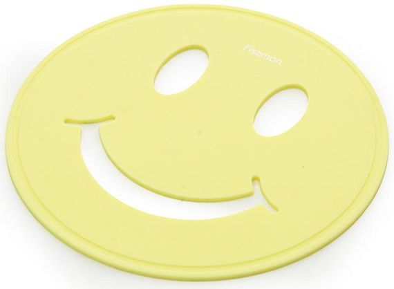 Підставка під гаряче Fissman Smile Ø17см силіконова, жовта