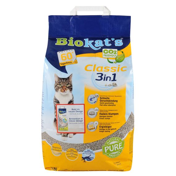 Бентонітовий наповнювач Biokat's Classic 3in1 без запаху 18 л