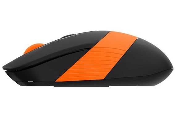 Миша бездротова A4Tech Fstyler FG10 (Orange),  USB, колір чорний+помаранчевий | Зображення 1
