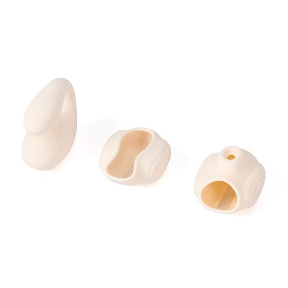 Вібратор 3-в-1 BeYourLover TILLY з вакуумом, додатком, пульсацією та управлінням стисканням, бежевий Sex Aura | Зображення 5