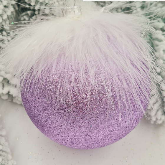 Ялинкова куля Пір'їнка d10см КС | Зображення 4