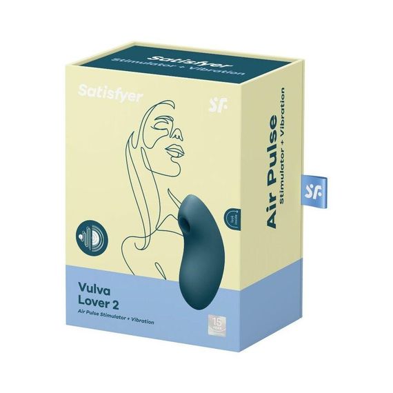 Вакуумний вібратор Satisfyer Vulva Lover 2, Синій – еволюція задоволення для кожної жінки | Зображення 4