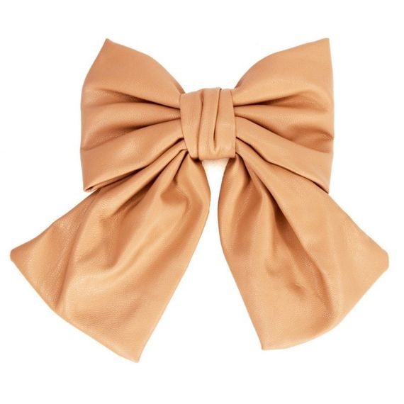 Детская зацепка-бант 0901-191-12 эко-кожа, карамельный