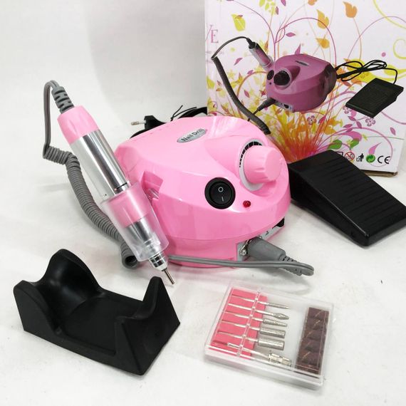 Фрезер DM-11-1 для манікюру та педикюру, потужний манікюрний фрезер, ручка фрезер. Колір: рожевий