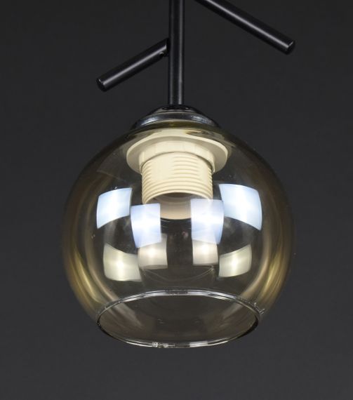 Люстра стельова на 1 лампочку 27808 Чорний 26х13х13 см. | Зображення 1