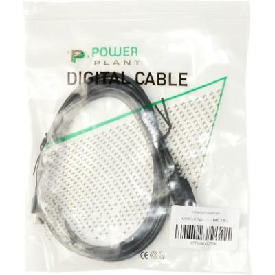 Дата кабель USB 3.0 Type-C to BM 1.5m PowerPlant (KD00AS1275) | Зображення 2