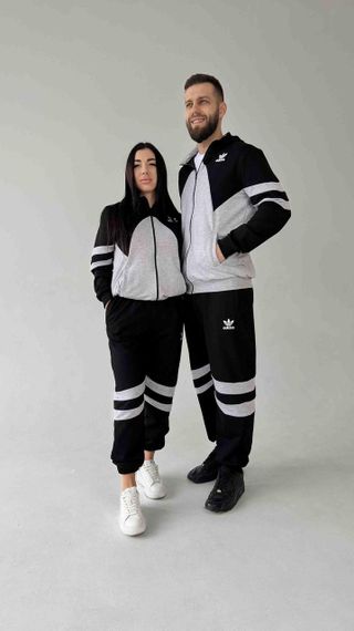 Спортивний костюм унісекс adidas колір сірий