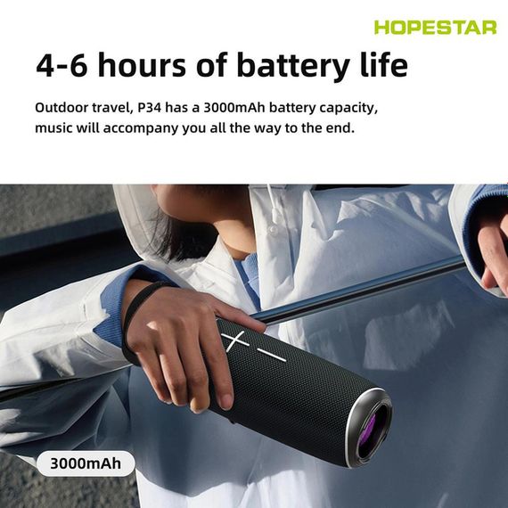 Колонка Hopestar P34 - портативна аудіо-система, чорного кольору (43426-P34_1024) | Зображення 1