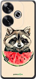 Чохол на Xiaomi Poco F6 Єнотик з кавуном "4605u-3754-2448"