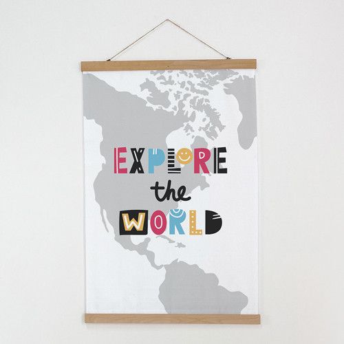 Тканинний постер на стіну Explore the world 60х93 см (TPSR_22S050)