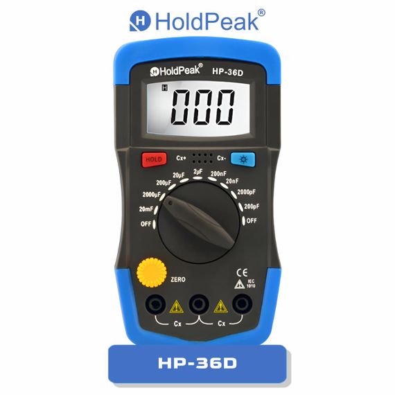 Мультиметр HoldPeak HP-36D тестер емкости цифровой (2000 отсчетов 0,1пФ-20мФ)