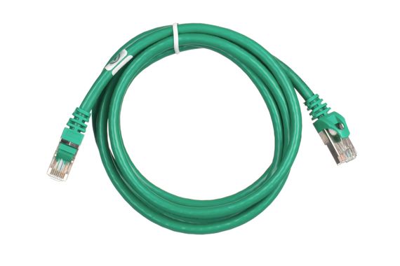 Патч-корд 2E Cat 6,S-FTP экран оплётка фольга,RJ45, 4Х2 27AWG ,7/0.14 Cu, 1.50 m,PVC, Green (2E-PC6SFTPCOP-150GRN) | Зображення 1