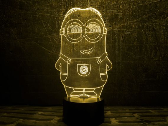 Змінна пластина для 3D світильників "Міньйон 2" 3DTOYSLAMP