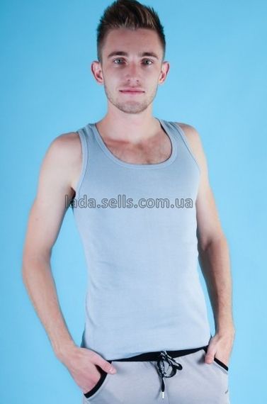 Майка чоловіча сірого кольору. 725-2 Kosta | Зображення 1