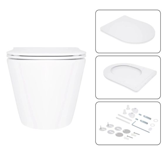 Набір Qtap Nest 4 в 1 підвісний унітаз Swan Ultra Quiet 520x360x320 + комплект інсталяції QT16335180W48194 | Зображення 3