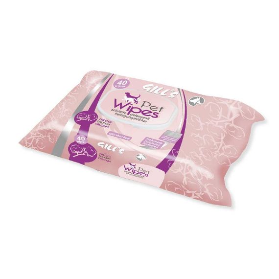 Серветки гігієнічні для тварин Croci Gill's Talc 40 шт/уп