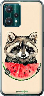 Чохол на Realme 9 Pro Єнотик з кавуном "4605u-2595-2448"