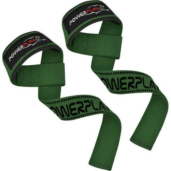 Лямки для тяги Паверплей 7064 Lifting Gym Straps Зелені | Зображення 1