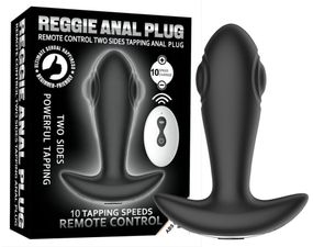 Анальна вібро пробка Dual tapping anal plug