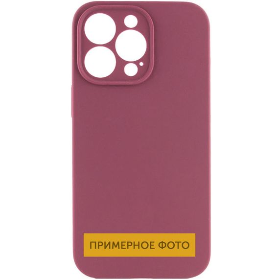 Чехол Silicone Case Full Camera Protective (AA) NO LOGO для Apple iPhone 16 (6.1") Бордовый / Plum