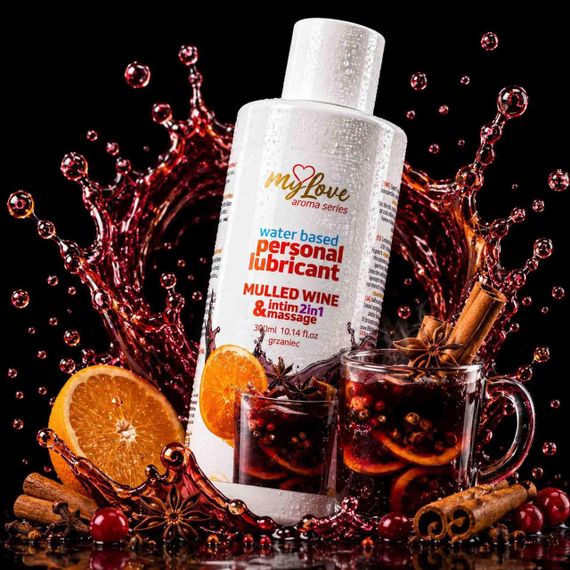 2в1 лубрикант та масажний гель - MyLove Aroma Series Intim&Massage Mulled Wine, 300 мл Sex Aura | Зображення 1