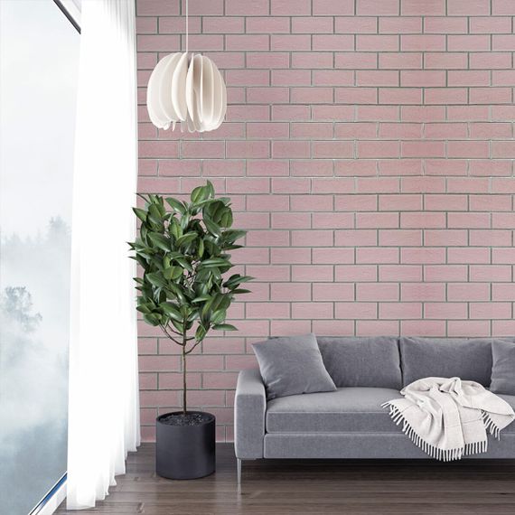 Панель стеновая 70*70cm*5mm розовий кирпич с серебром (D) SW-00001501 | Зображення 5