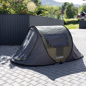 Палатка туристическая  245×145×100 (см) кемпинговая для рыбалки 2 х местная Зеленый LU-030GR