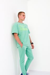 Костюм чоловічий (футболка+брюки) Носи своє 40 Зелений (p-6603-45887)