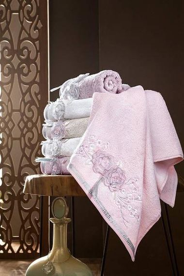 Полотенца Pupilla LINDA 3D 70х140см Бамбук набор 6шт