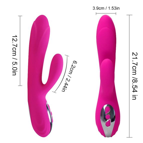 Вібратор - Joker Heating Double Vibrating Massage Stick Pink Sex Aura | Зображення 6