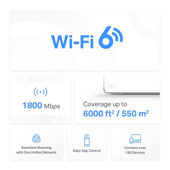 Маршрутизатор MercusysHALO H70X 2PK AX1800 3xGE LAN/WAN MESH (HALO-H70X-2-PACK) | Зображення 3
